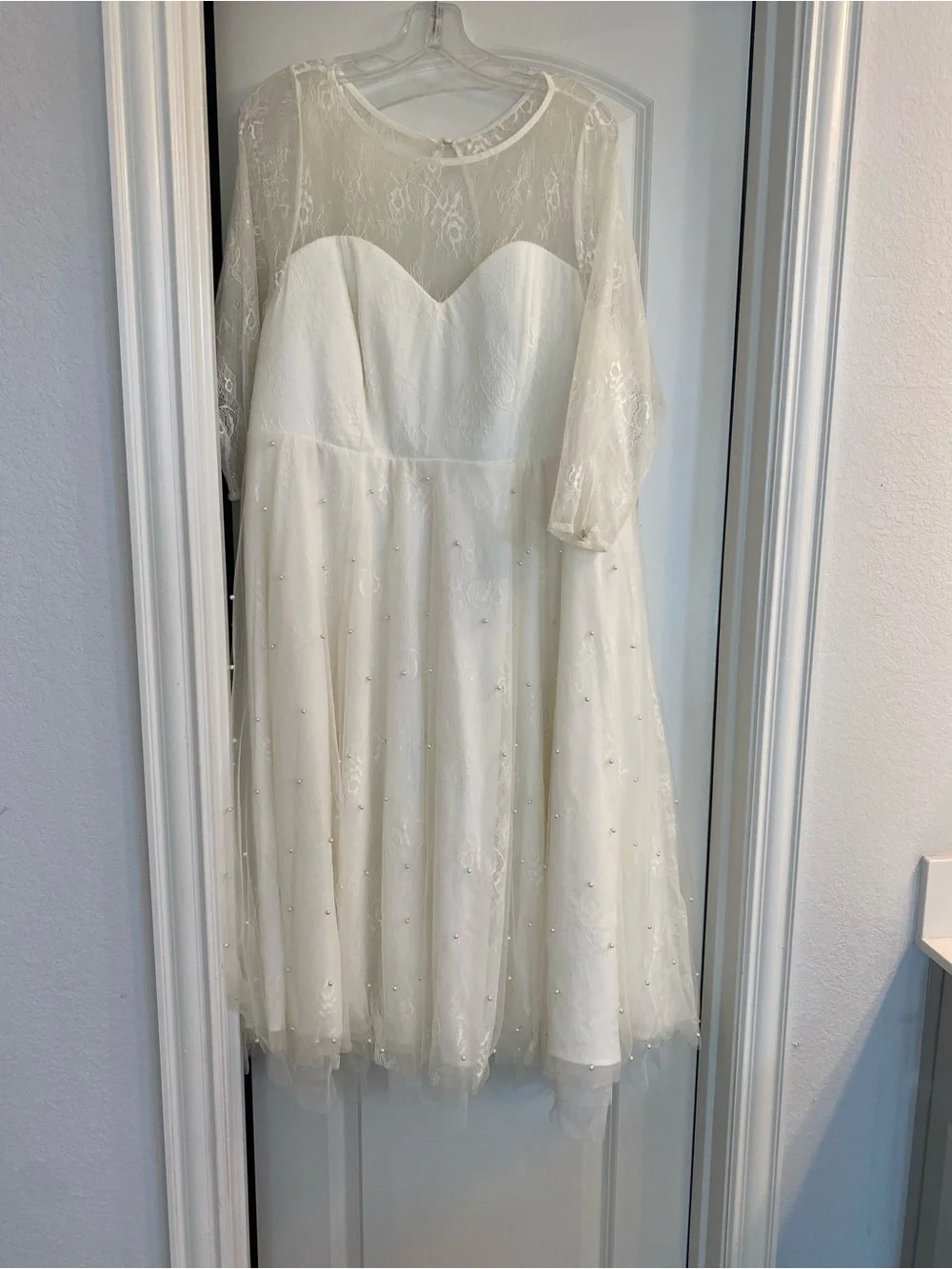 torrid Ivory Lace Illusion A-Line Dress